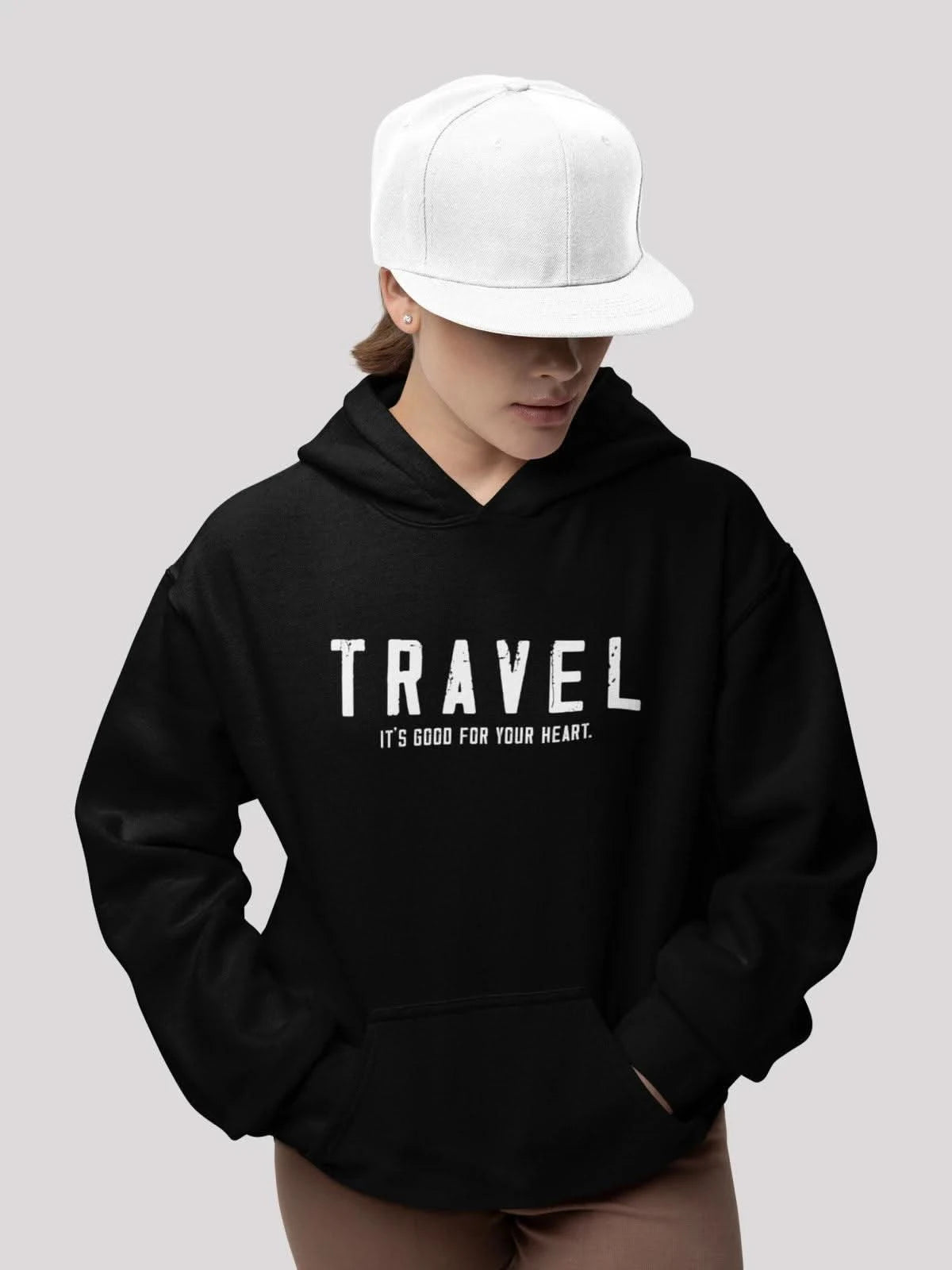 Travel Black Hoodie For Women-Black